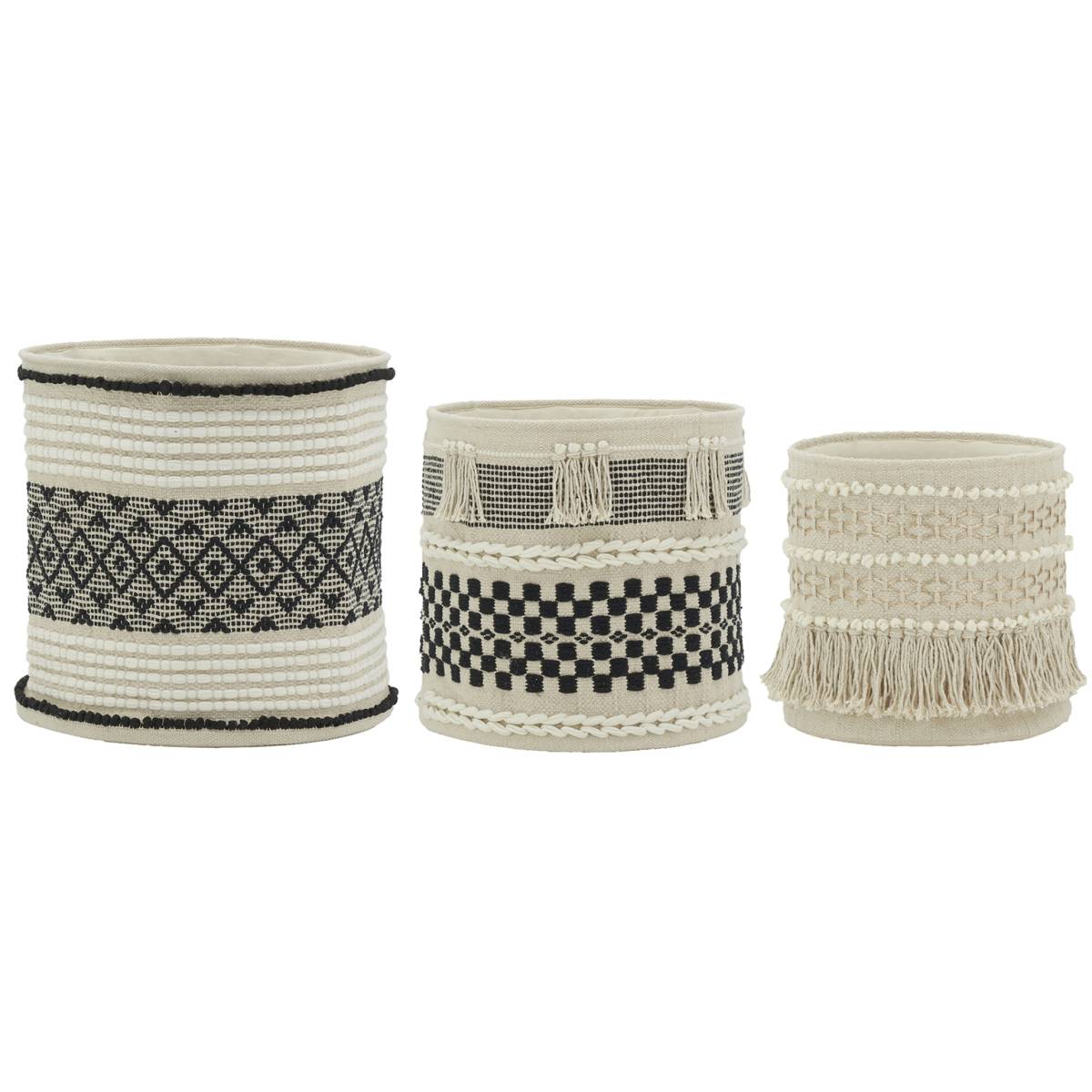 Aubry Gaspard - Corbeille de rangement en coton recyclé Lot de 3 - Imagen 1