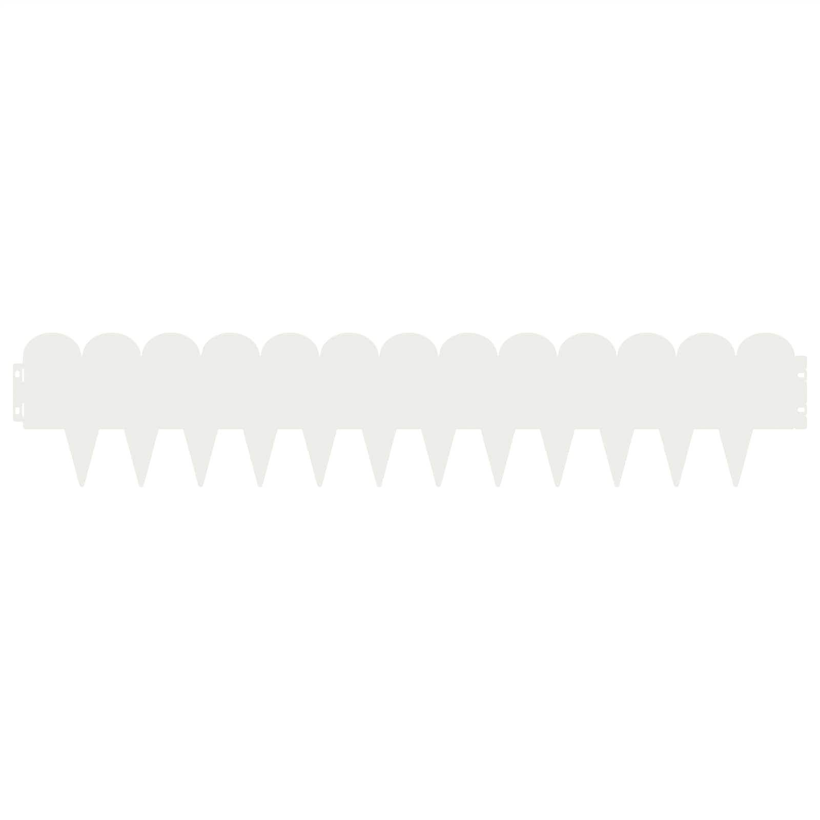 Bordure de pelouse acier pour jardin structuration esthétique 103x20cm blanc - ComfortXL Outdoor Living - Image 5
