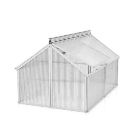Vitavia - Mini serre Gaia Jumbo – 1 m² Structure en aluminium anodisé et polycarbonate, Couleur Noir, Surélévation Oui - Image 3
