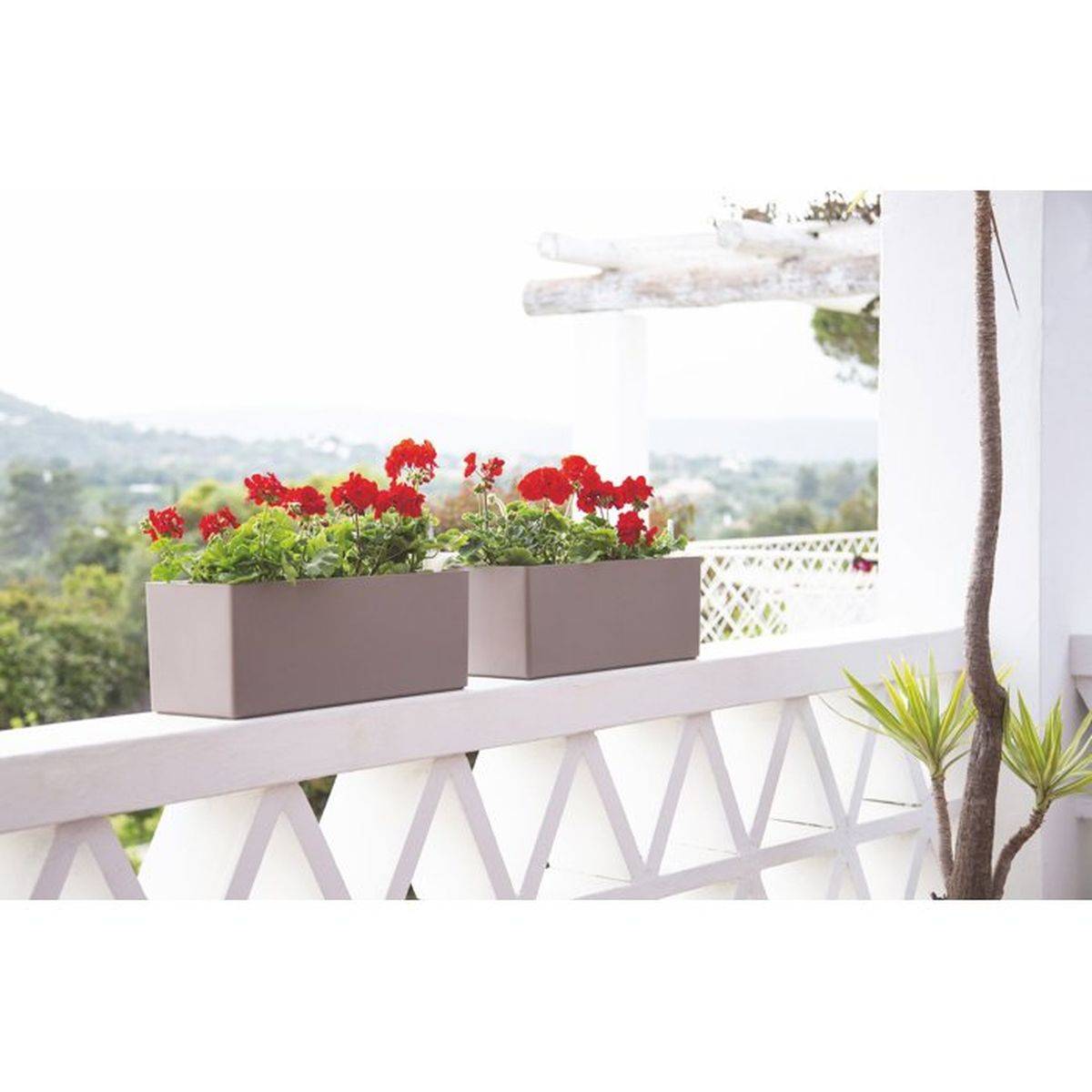 Artevasi - Jardinière rectangulaire auto-arrosante SWS 51 x 20 x 20 cm gris clair ARTEVASI - Image 4