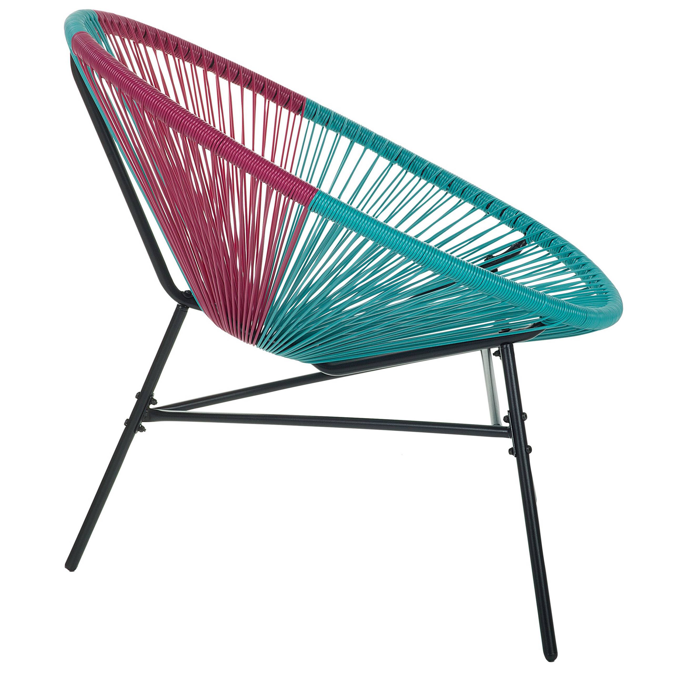 Beliani - Fauteuil coin lecture Polyrotin Turquoise ACAPULCO - Beliani - Imagen 4
