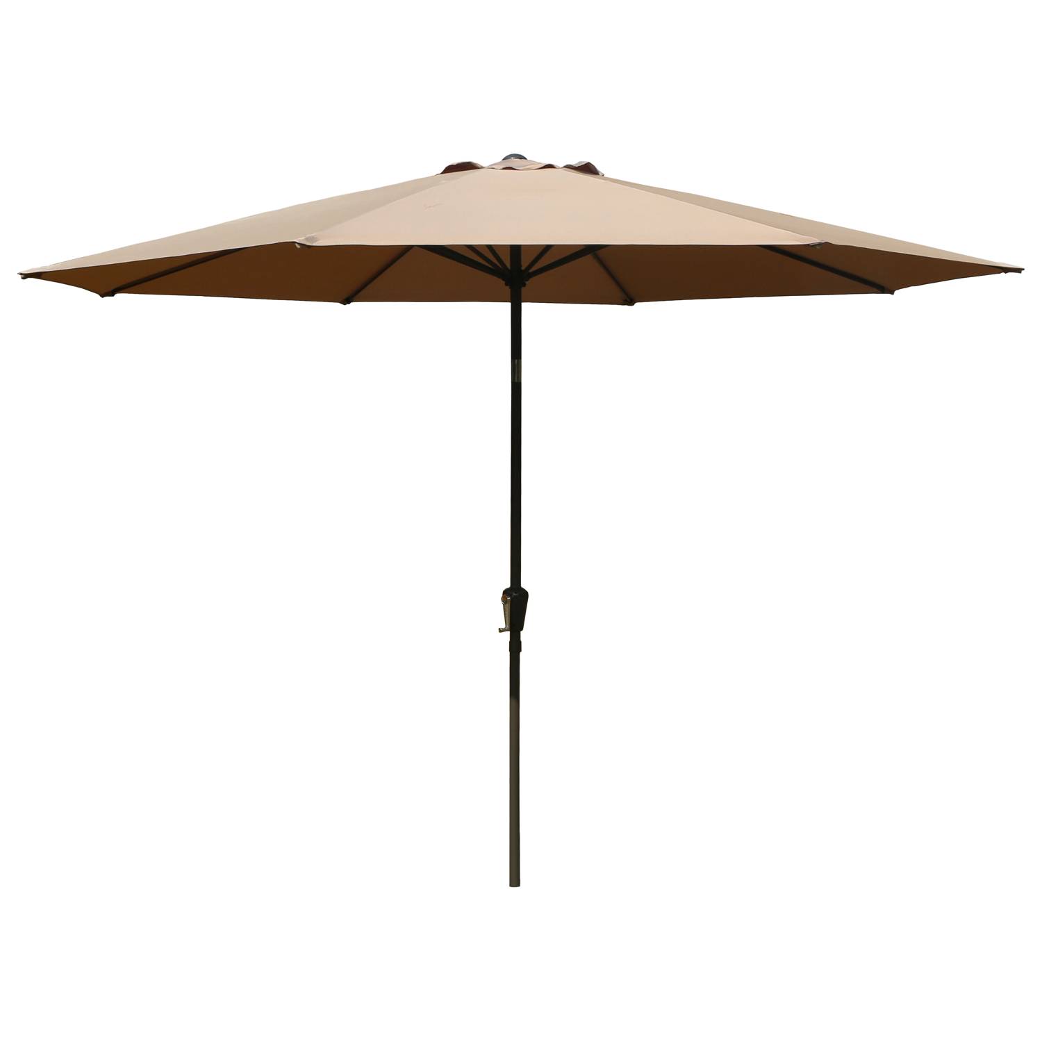Happy Garden - Toile pour parasol droit HAPUNA rond 3,30m de diamètre taupe - HAPPY GARDEN - Image 3