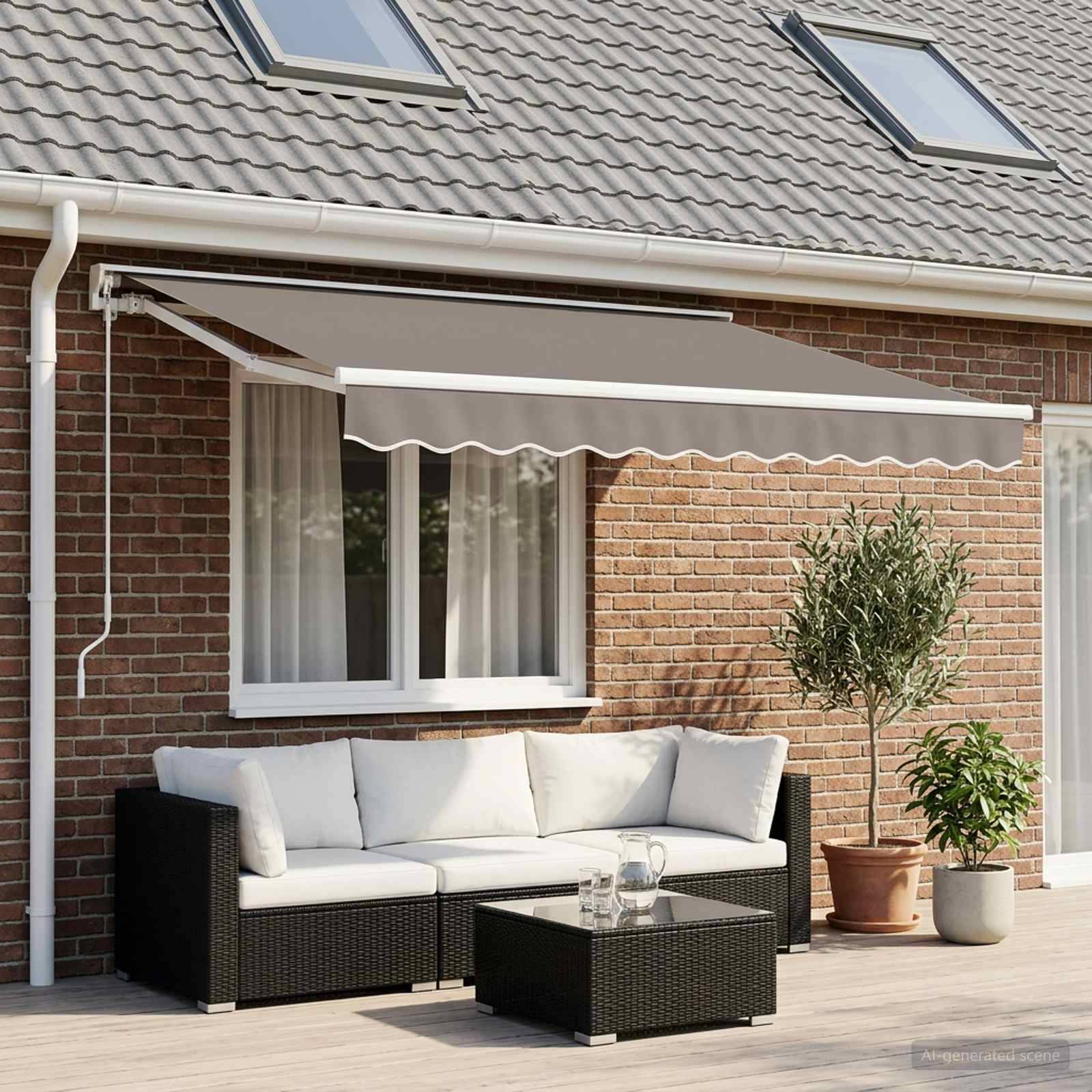 Vidaxl - Toile de rechange pour store banne 3 x 2,5 m Gris clair vidaXL 42000586 - Image 1
