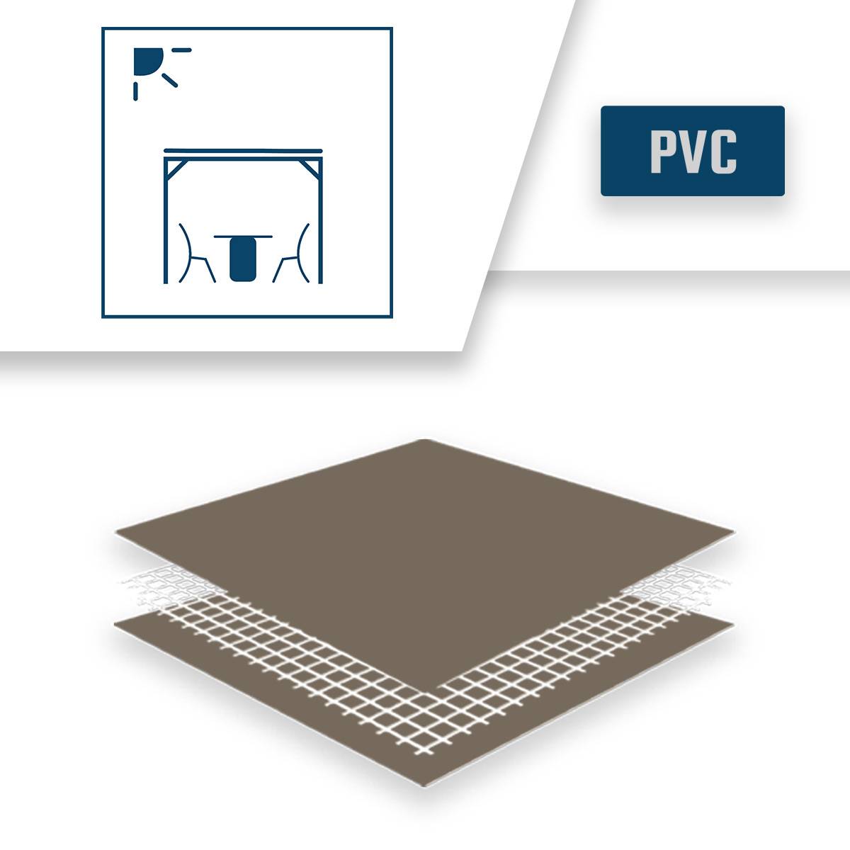 Pack Toile Pergola Taupe 3x4 m + Sandow Blanc 20m - Bâche Pergola prête à poser LP640PR Garantie 8 ans TECPLAST - Image 6