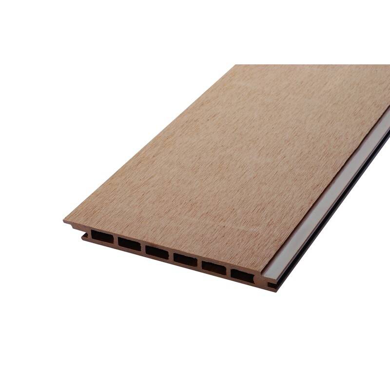Lame de bardage bois composite alvéolaire L 270 cm / l 17,1 cm / E 1,5 cm - Beige clair