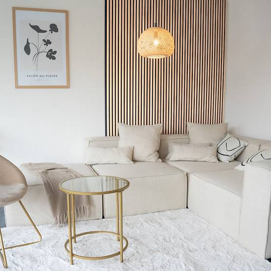 Home Deluxe - HOME DELUXE - Panneau acoustique SONIC Light Oak - 1 panneau, bois MDF, feutre polyester, pouvant être placé les uns au-dessus des autres ou les uns à - Image 1