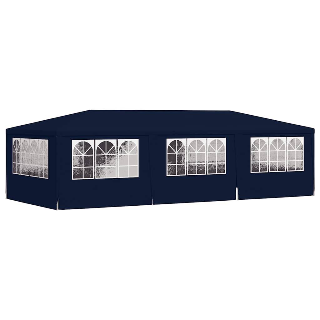 Vidaxl - Tente de réception avec parois latérales 4x9 m Bleu 90 g/m² vidaXL 48530 - Imagen 7