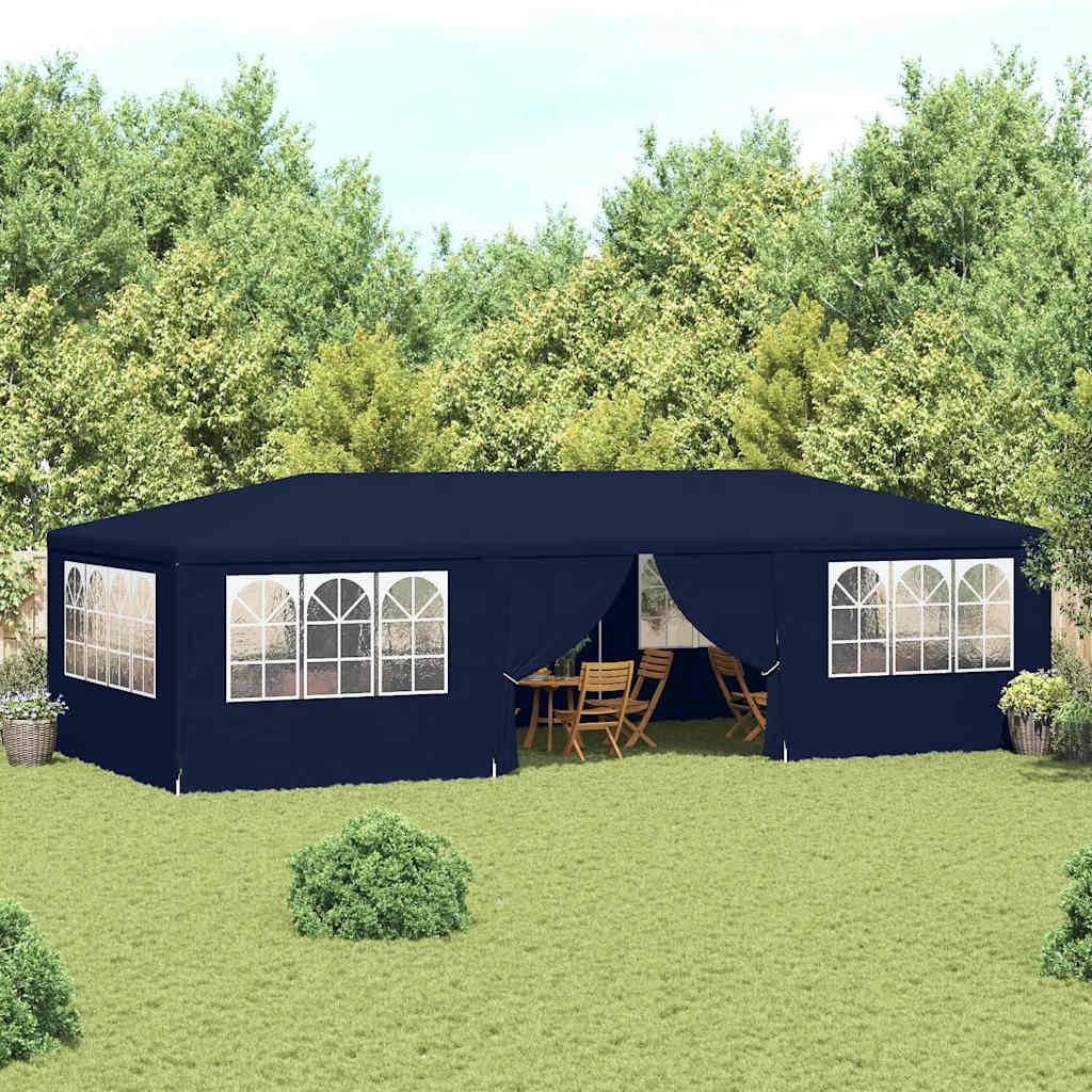 Vidaxl - Tente de réception avec parois latérales 4x9 m Bleu 90 g/m² vidaXL 48530 - Imagen 1