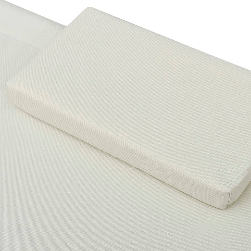 Prolenta Premium - Chaise longue pliante/transat  Lorrin Blanc  200 X 90 X 40 cm  - P87209B - Image 3