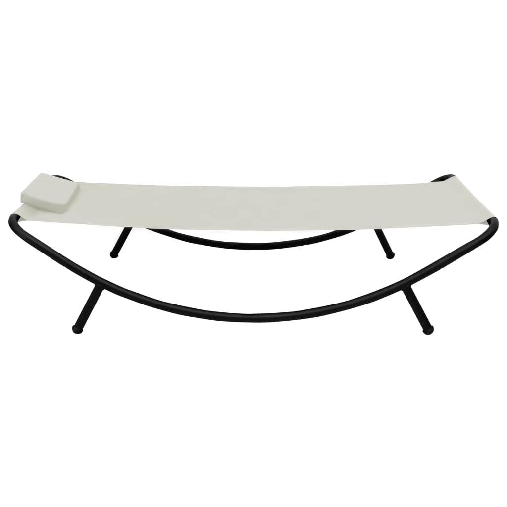 Prolenta Premium - Chaise longue pliante/transat Lorrin Blanc 200 X 90 X 40 cm - P87209B - Image 1