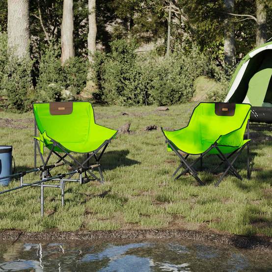 Lot de 2 Chaise pliante - balcon Cassopolis Vert 59 X 54 X 67 cm - P87211V - Imagen 3
