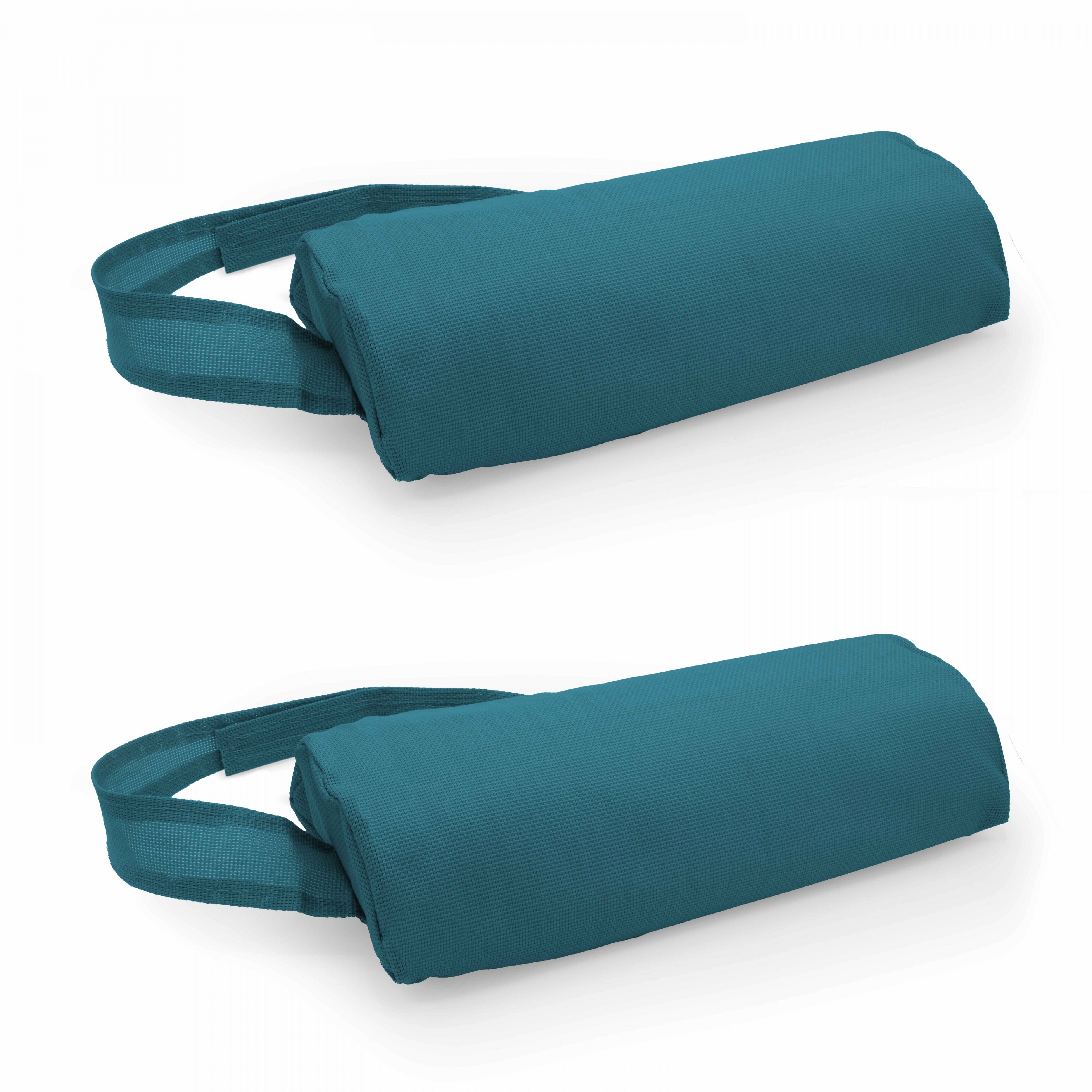 Oviala - Lot de 2 repose-têtes pour bain de soleil textilène bleu pacific Kildy - Oviala - Imagen 1