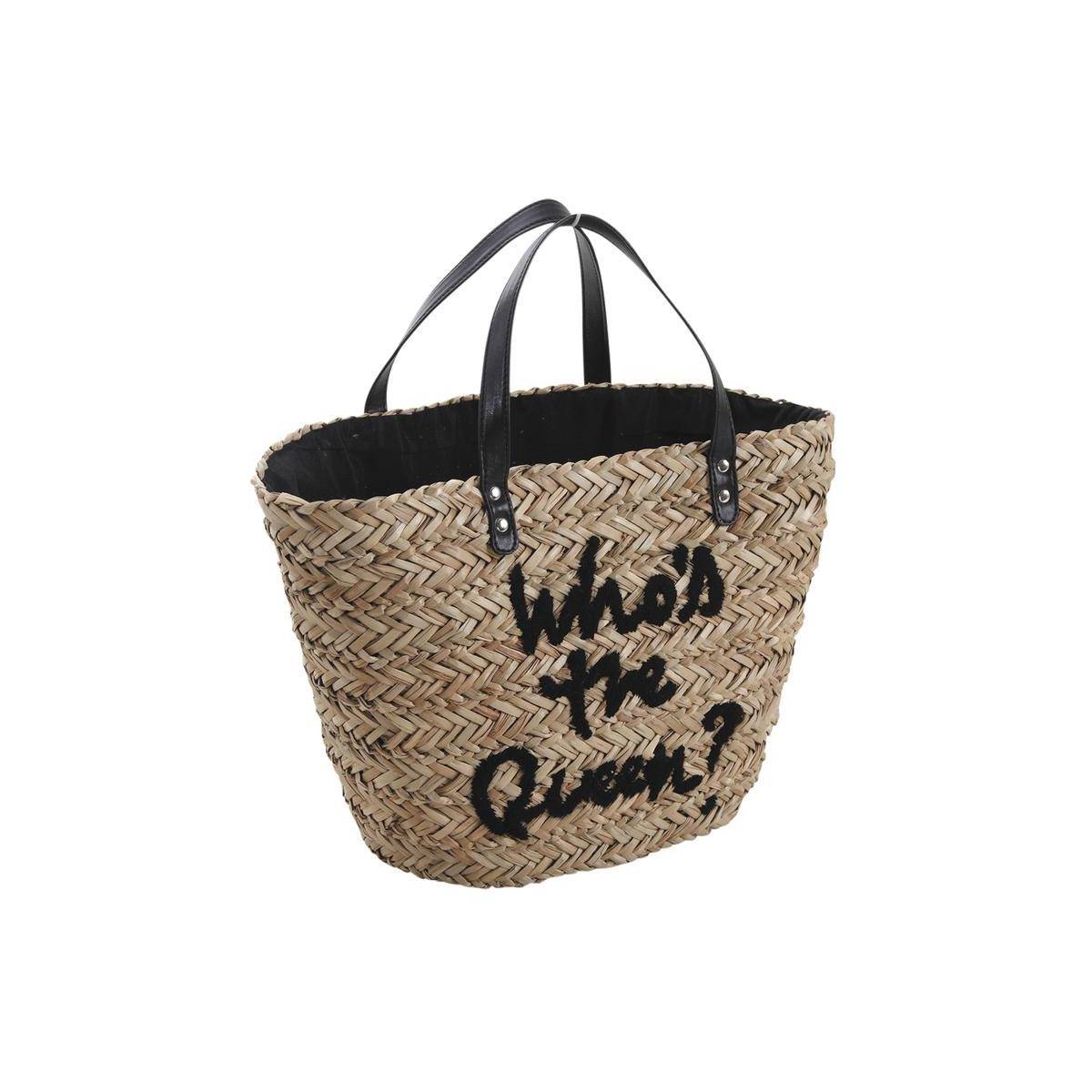Aubry Gaspard - Sac cabas en jonc Who's The Queen