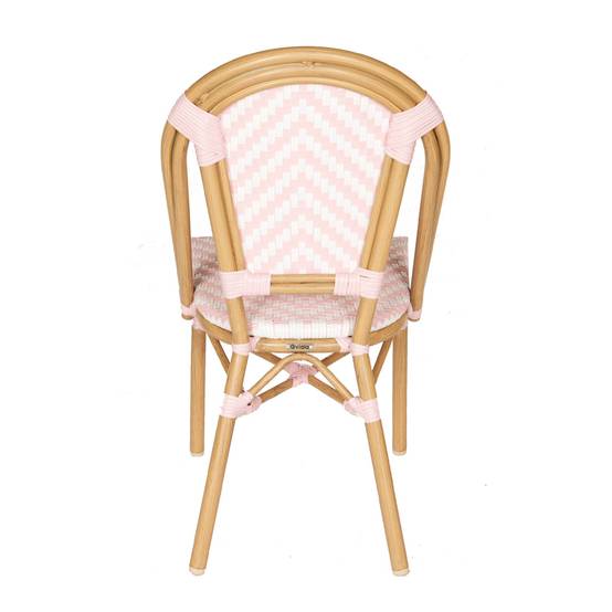 Chaise D'Extérieur Alpena CLP - Résistante Aux Intempéries Et UV, Structure Acier Rose - Idéale Jardin Terrasse Balcon