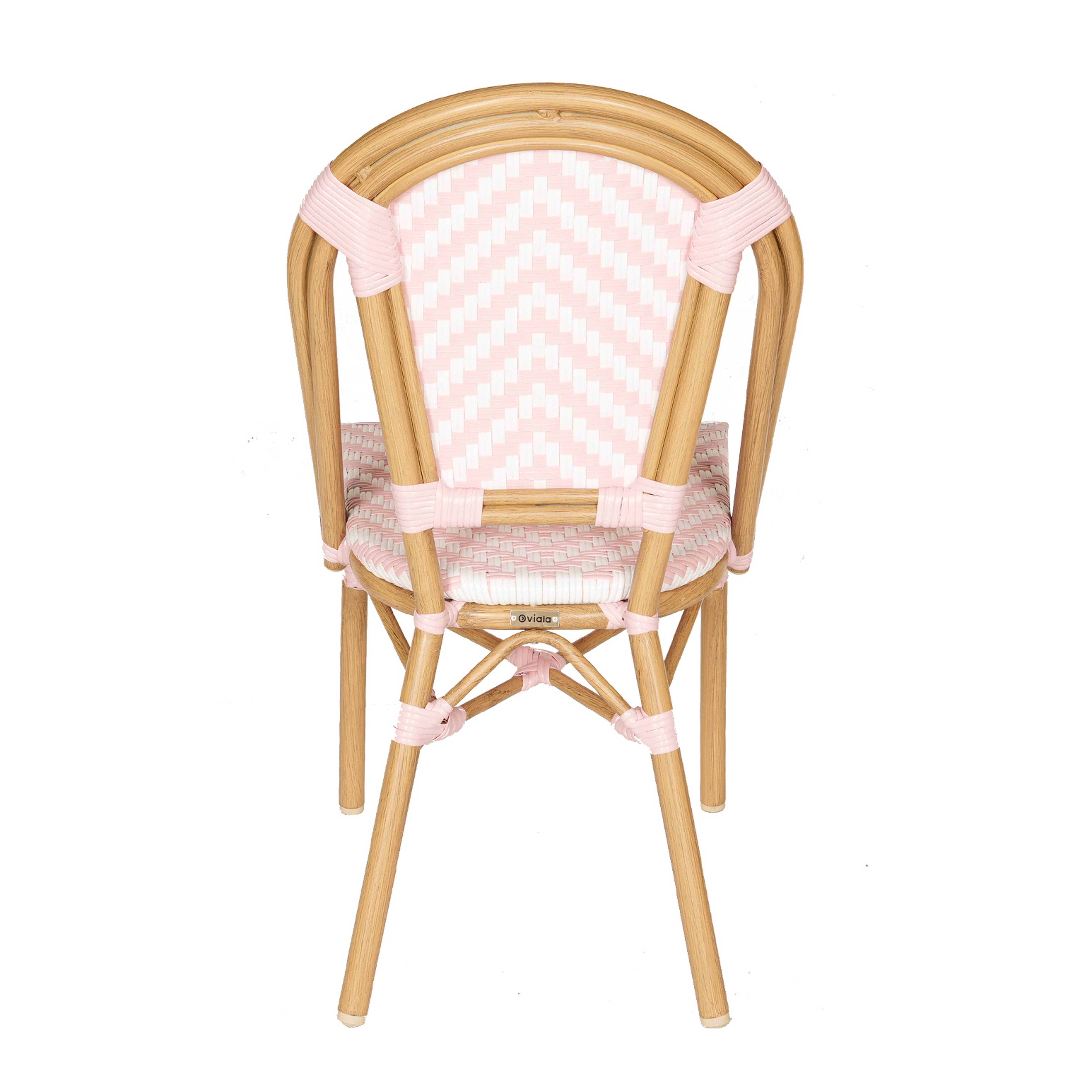 Chaise D'Extérieur Alpena CLP - Résistante Aux Intempéries Et UV, Structure Acier Rose - Idéale Jardin Terrasse Balcon