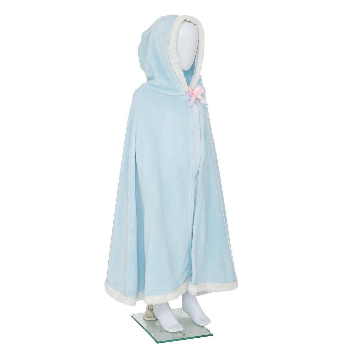 Atmosphera - Plaid Cape Enfant "Flanelle" 100x115cm Bleu Clair - Image 1