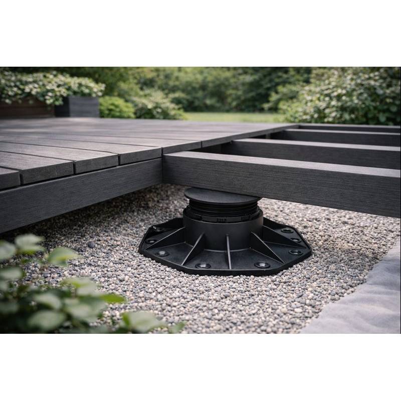 Lot de 20 plots 18-30mm pour terrasse bois et composite - Coloris - Noir, Unités - 20 plots - Image 5