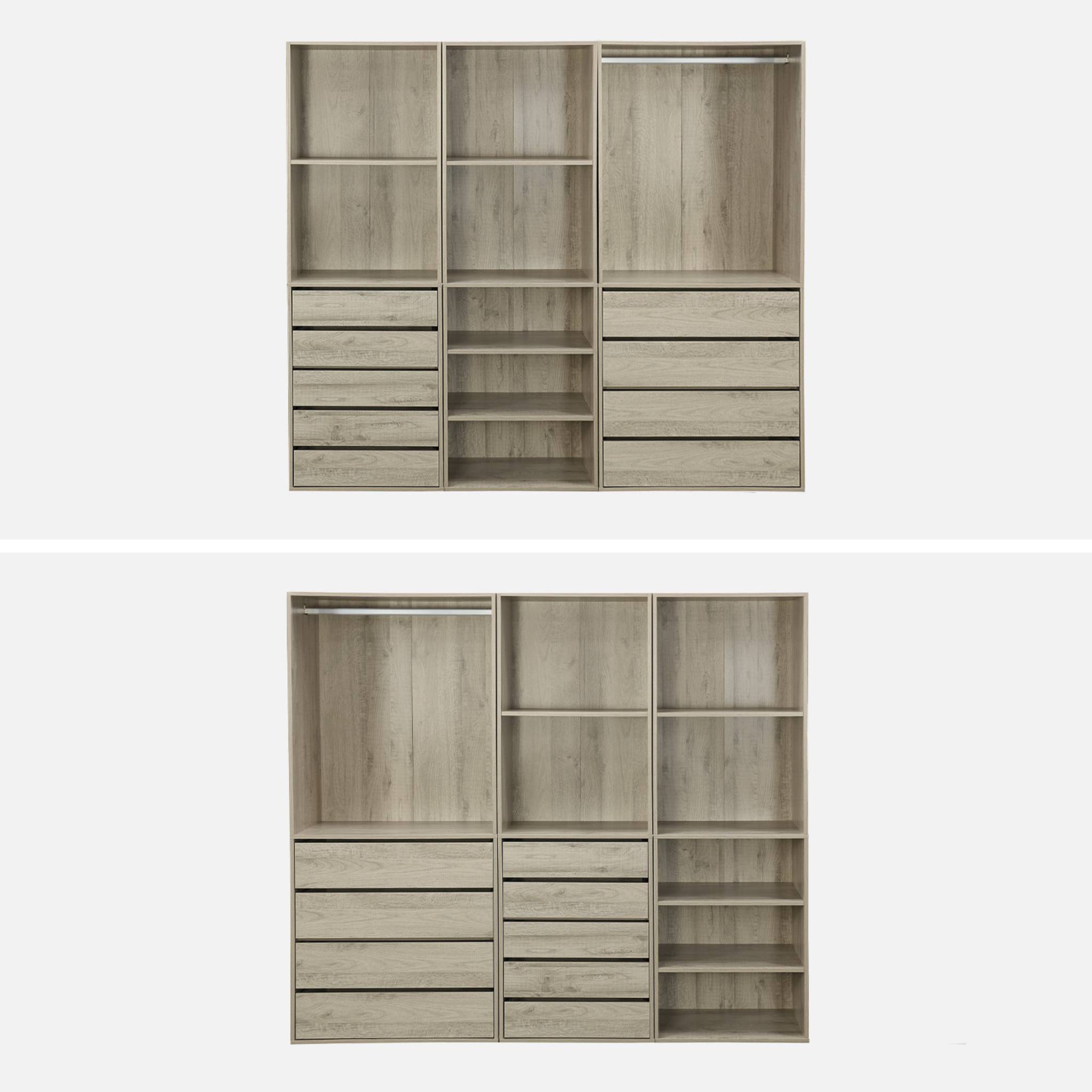 sweeek - Kit dressing modulable 3 éléments MODULO. naturel. 200 x 45 x 180 cm | sweeek - Image 3