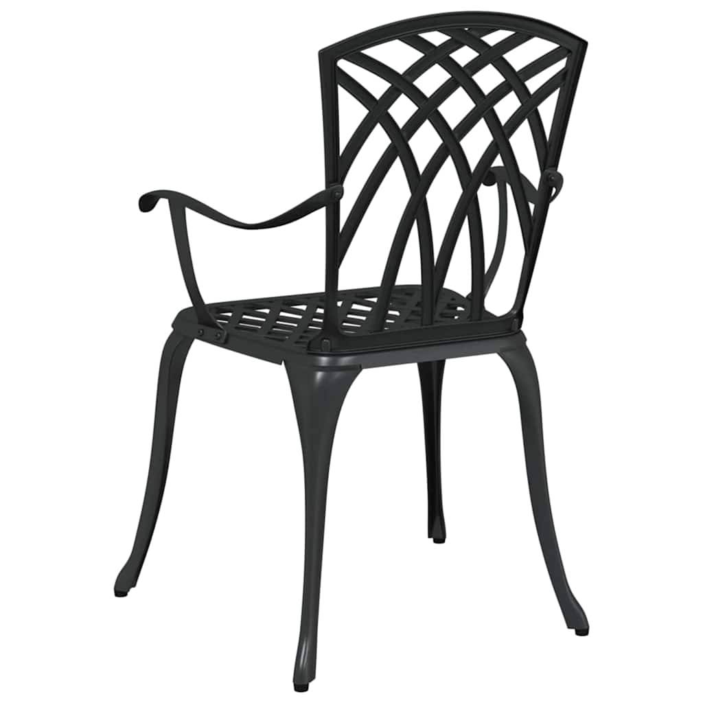 Chaise de jardin aluminium noir 53 x 51 x 88,5 cm - PANGIVO - Image 6