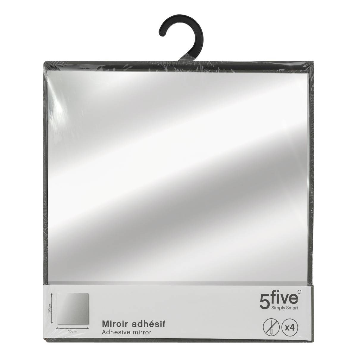 Atmosphera - Lot de 4 miroirs carrés adhésifs 30X30 - 5five - Image 2