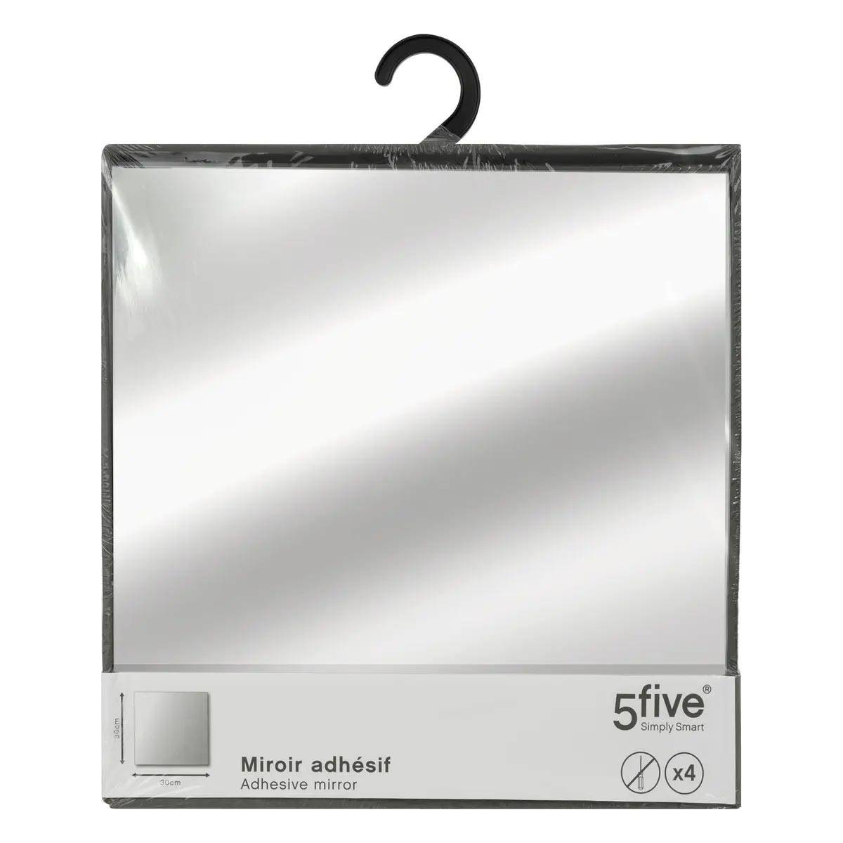 Atmosphera - Lot de 4 miroirs carrés adhésifs 30X30 - 5five - Imagen 4