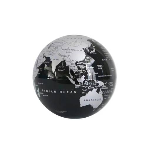 Globe Terre auto-rotatif Noir et Argent MAGNETICLAND - Imagen 3