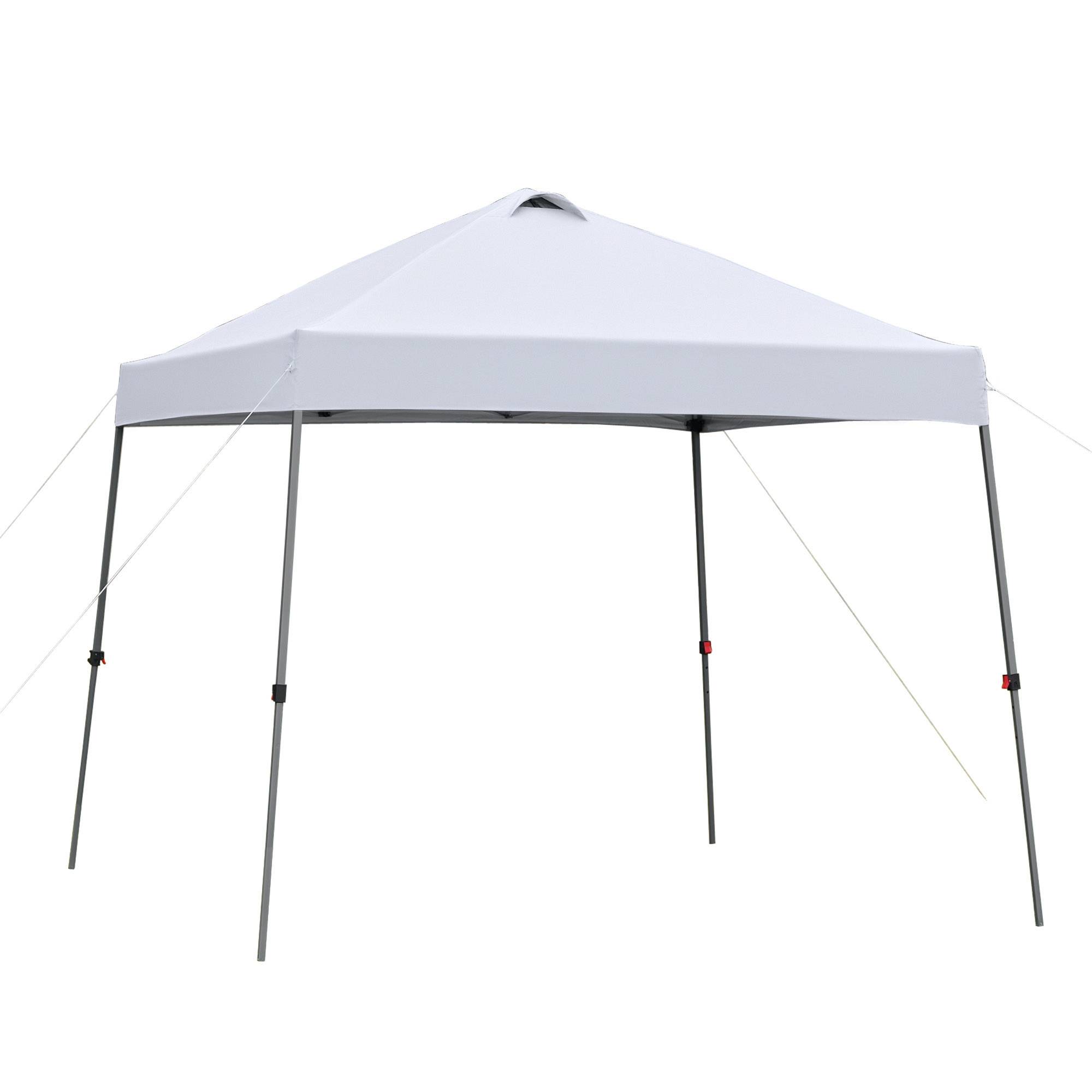 Sans Marque - Tonnelle pliante 3x3m avec sac de transport à roulettes, imperméable et structure en acier, blanche - Image 1