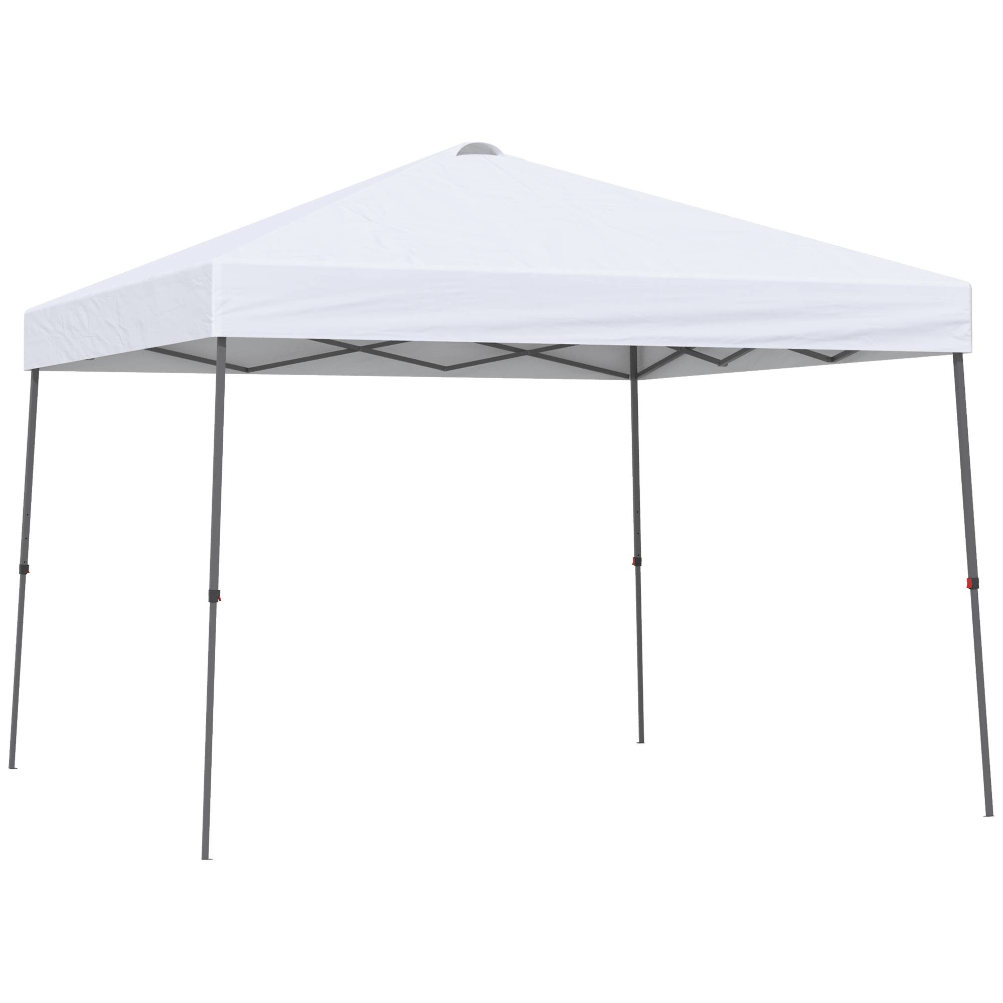 Sans Marque - Tonnelle pliante 3x3m avec sac de transport à roulettes, imperméable et structure en acier, blanche - Image 2