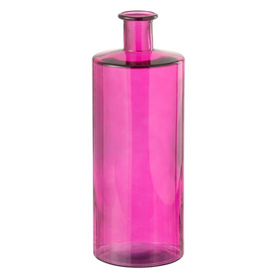 Vase Bouteille en Verre "Ricot" 40cm Rose - Image 1