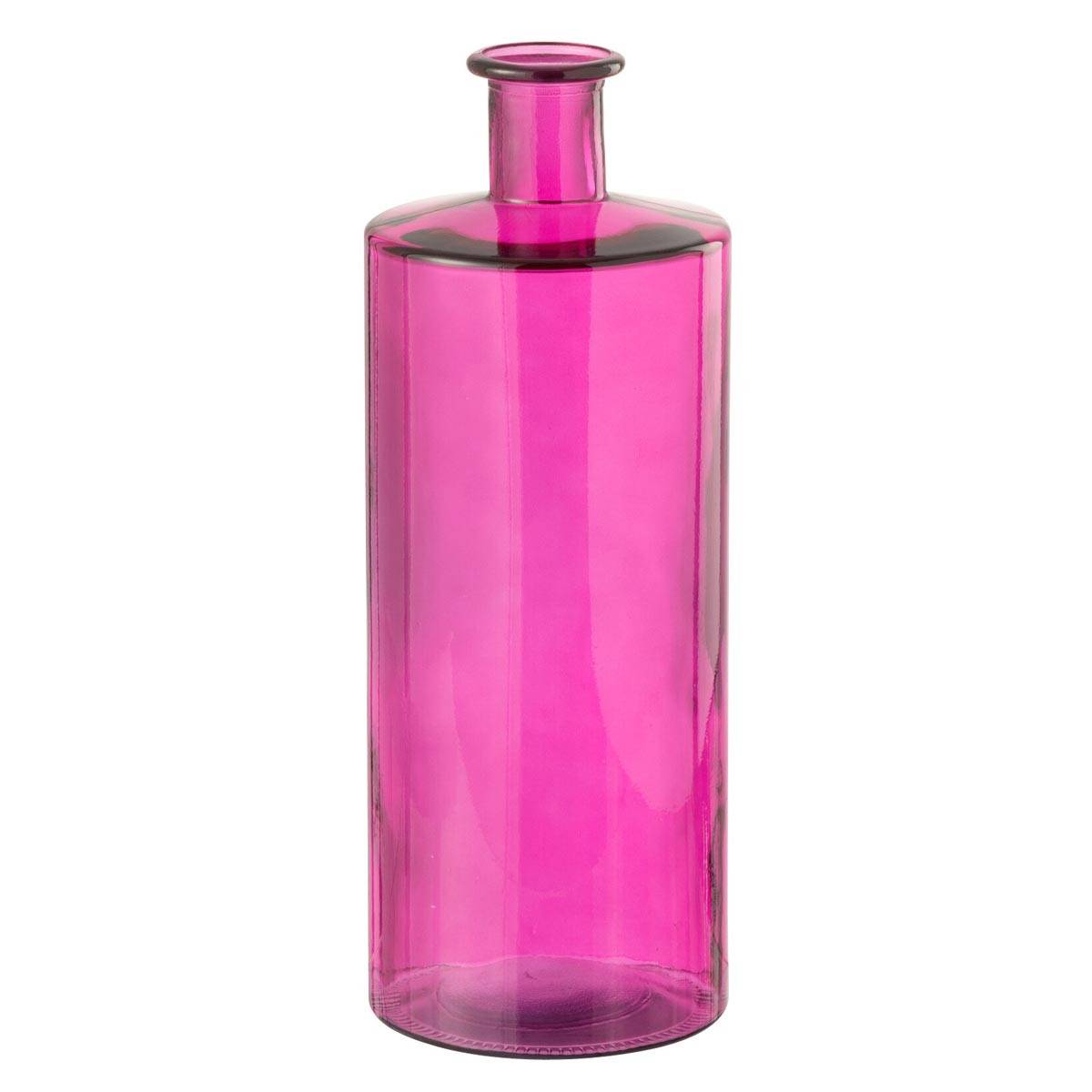 Vase Bouteille en Verre "Ricot" 40cm Rose - Image 1