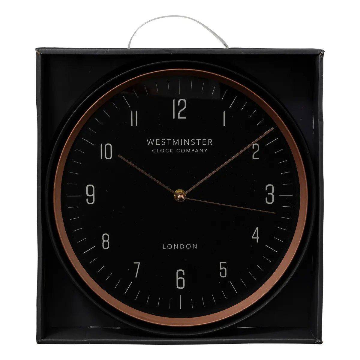 Pendule murale Noire et Laiton D 29 cm - Imagen 3