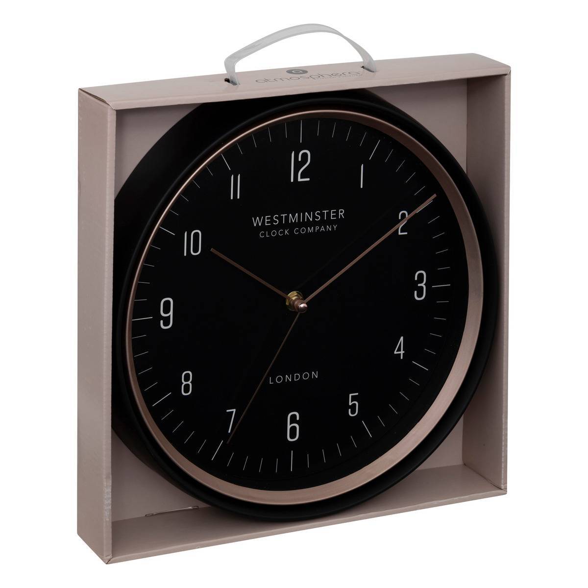 Atmosphera - Horloge "Sven" D29cm noir - Atmosphera Créateur d'intérieur - Image 2