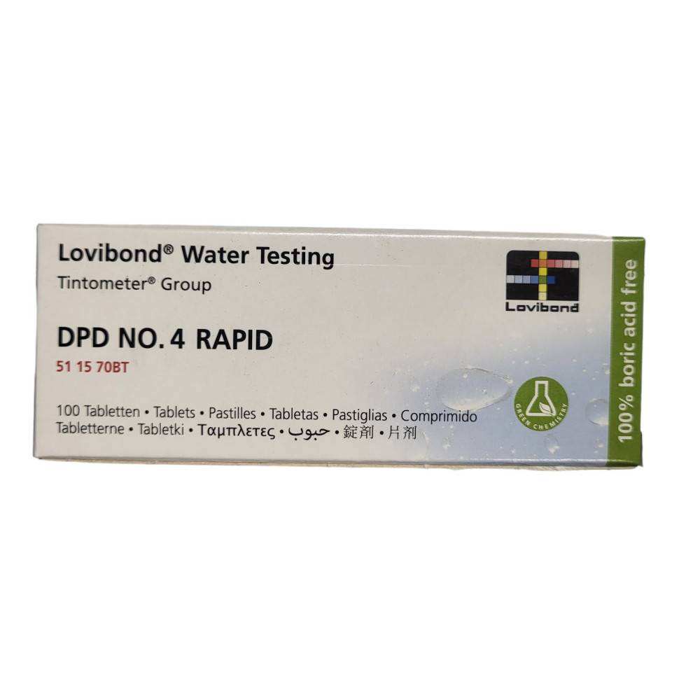 Pastilles Lovibond DPD4 pour brome ou oxygène actif DPD N 4 - Rapid (100 units) 511570BT - Imagen 1