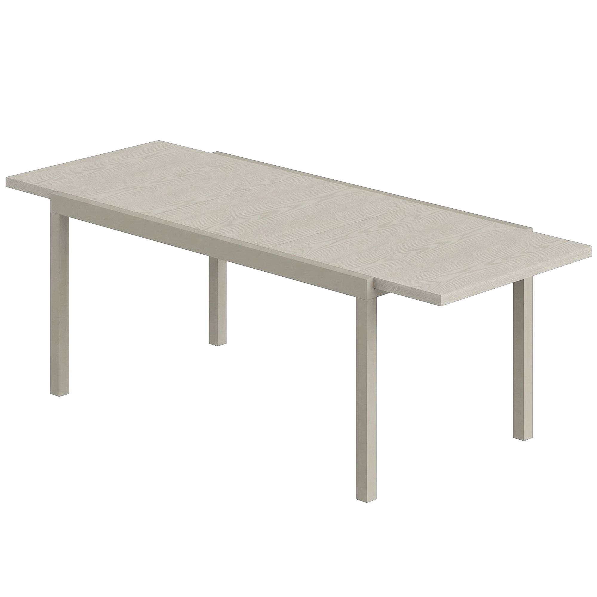 Table de jardin extensible aluminium acier 10 personnes effet bois 214cm gris argent - ComfortXL Outdoor Living - Image 2
