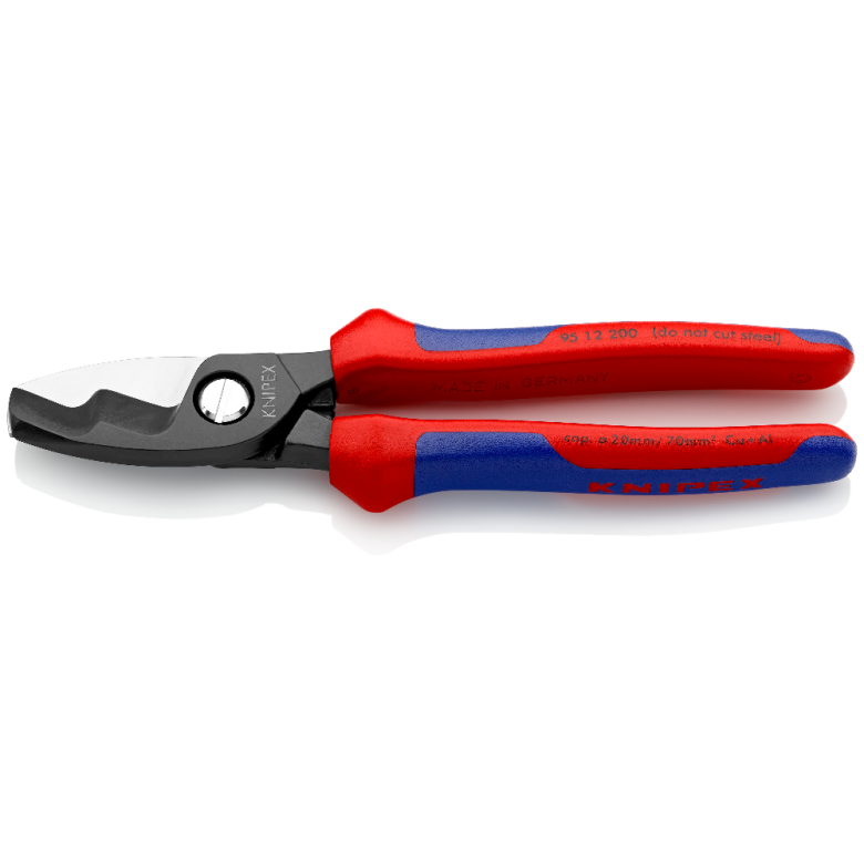 Knipex - Coupe-câbles - KNIPEX - double tranchants - 200 mm - Poignées multi-composants - 95 12 200 - Image 4
