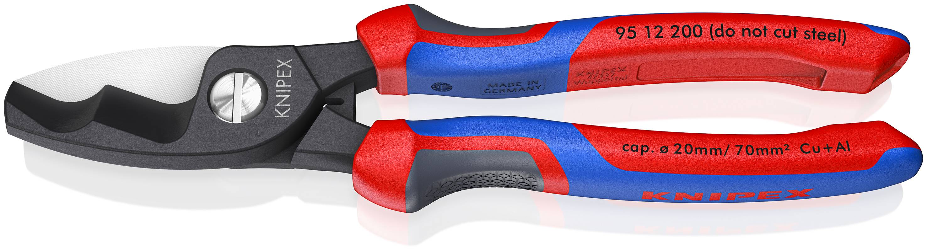 Knipex - Coupe-câbles - KNIPEX - double tranchants - 200 mm - Poignées multi-composants - 95 12 200 - Image 1