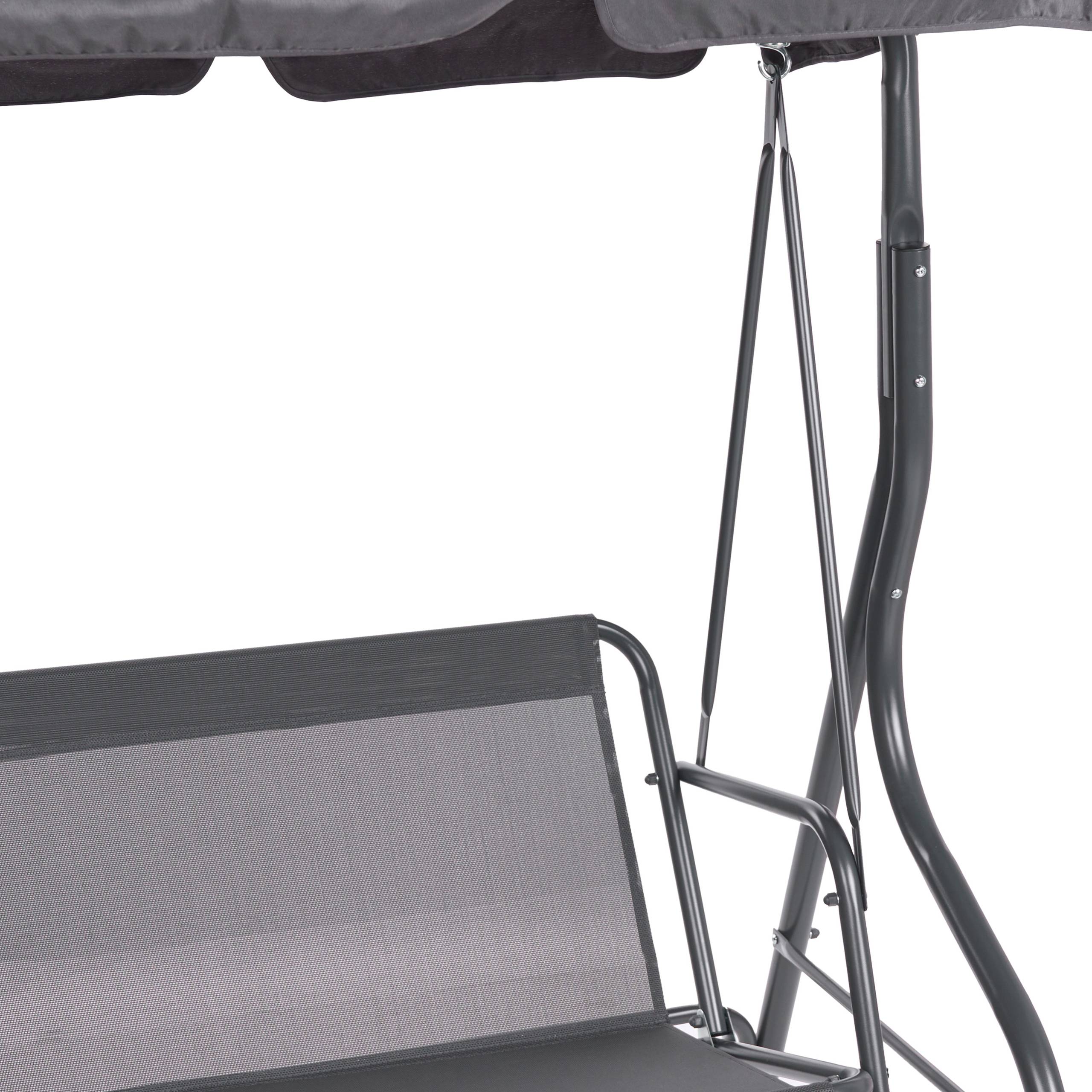 Beliani - Balançoire Revêtement textile Gris foncé CHAPLIN - Beliani - Imagen 8