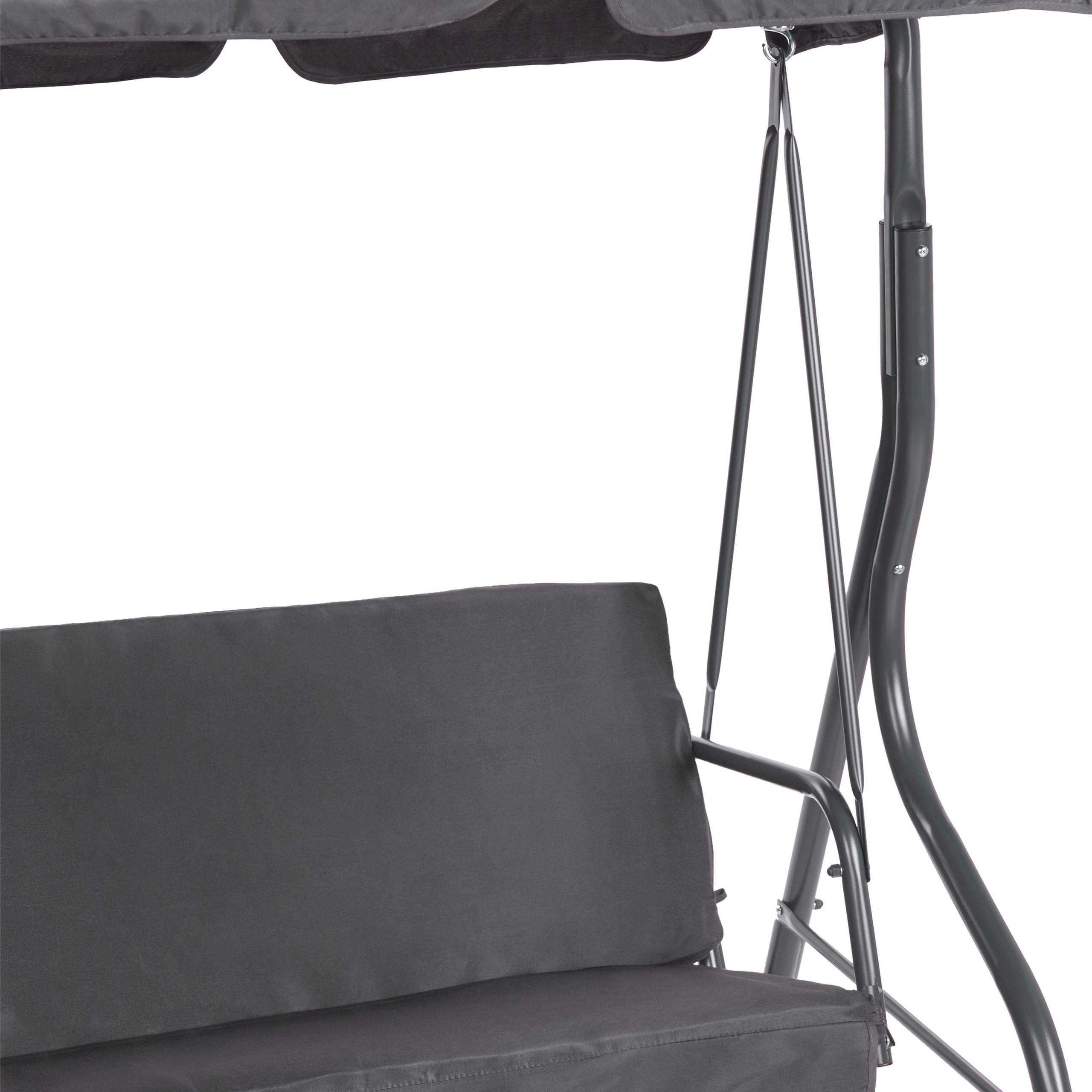 Beliani - Balançoire Revêtement textile Gris foncé CHAPLIN - Beliani - Imagen 7