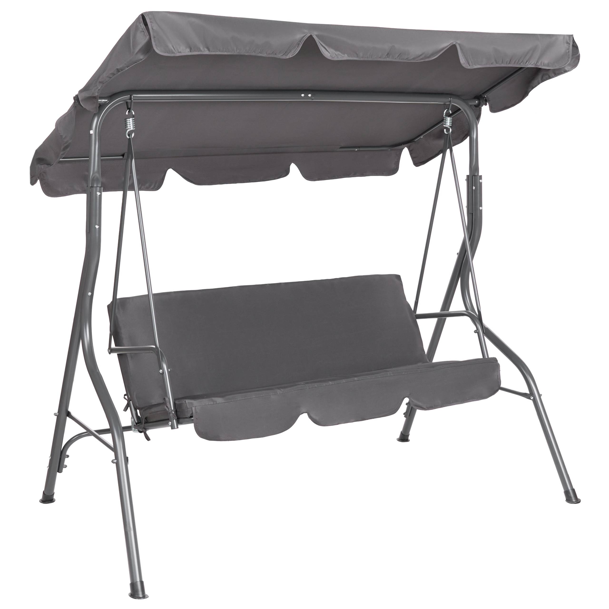 Beliani - Balançoire Revêtement textile Gris foncé CHAPLIN - Beliani - Imagen 2