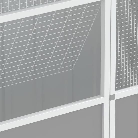 Cage Extérieure Acier Galvanisé Spacieuse Gris 215x78x200cm - ComfortXL Outdoor Living - Image 9