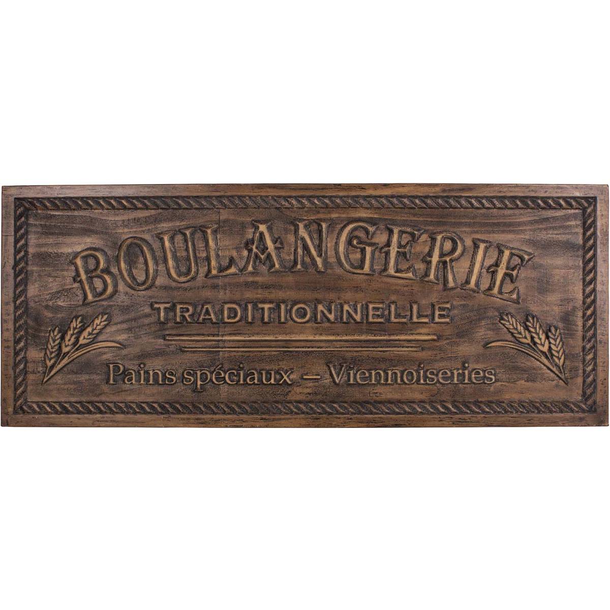 Antic Line Creations - Plaque décorative en bois Boulangerie 108 x 42 cm - Imagen 1