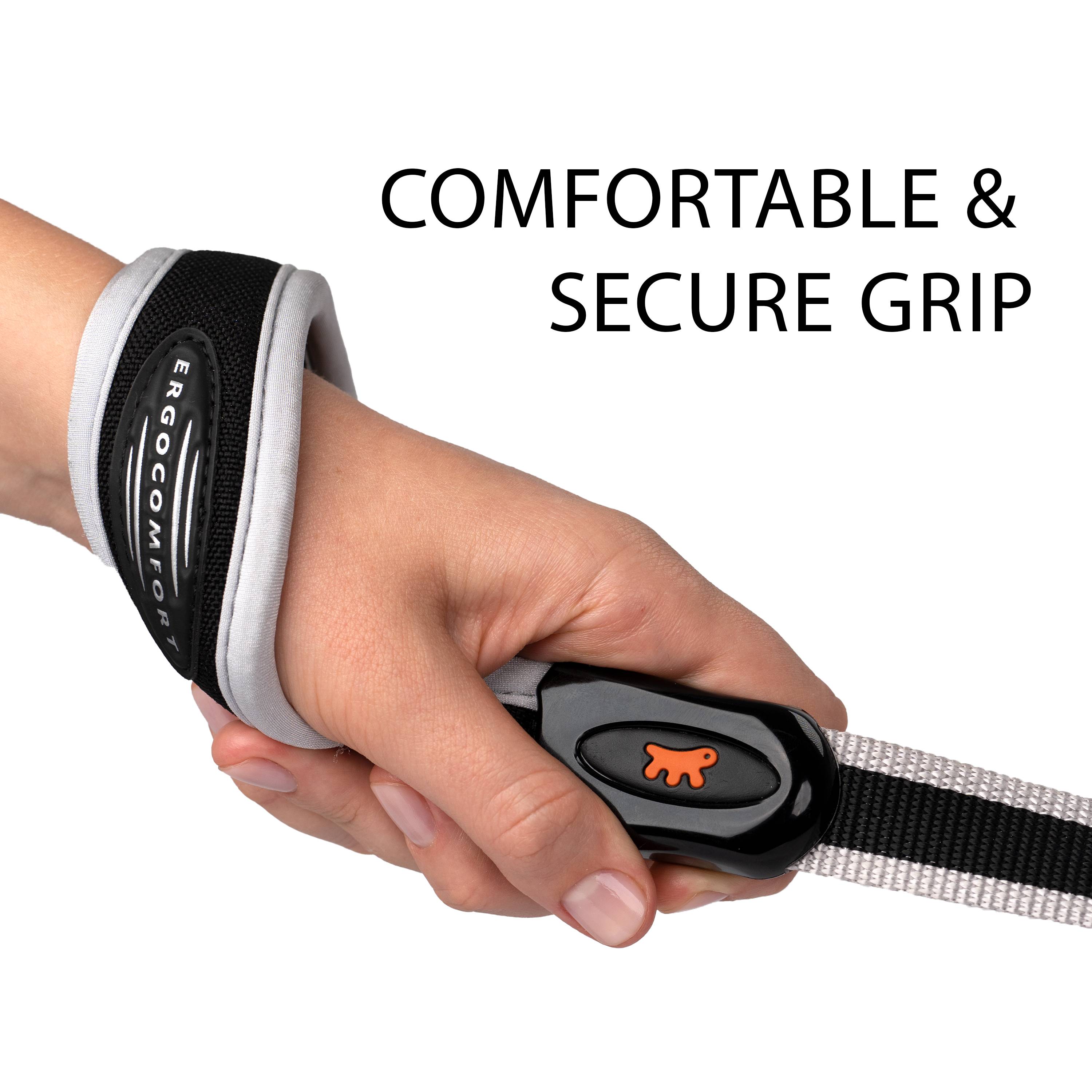 Ferplast - Ferplast ERGOCOMFORT GM25/55 Laisse courte en nylon pour chien, Poignée ergonomique, Rembourrage doux, Longueur 55 cm x 2,5 cm, Argent - Imagen 6