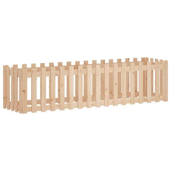 Jardinière | Lit surélevé de jardin design de clôture 200x50x50cm pin massif - Image 4
