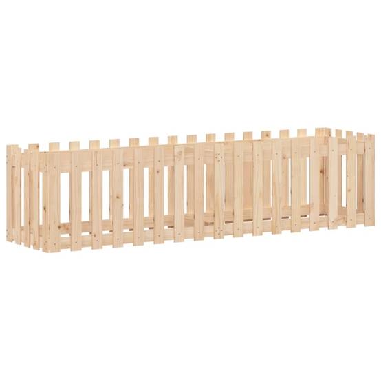 Jardinière | Lit surélevé de jardin design de clôture 200x50x50cm pin massif - Image 1