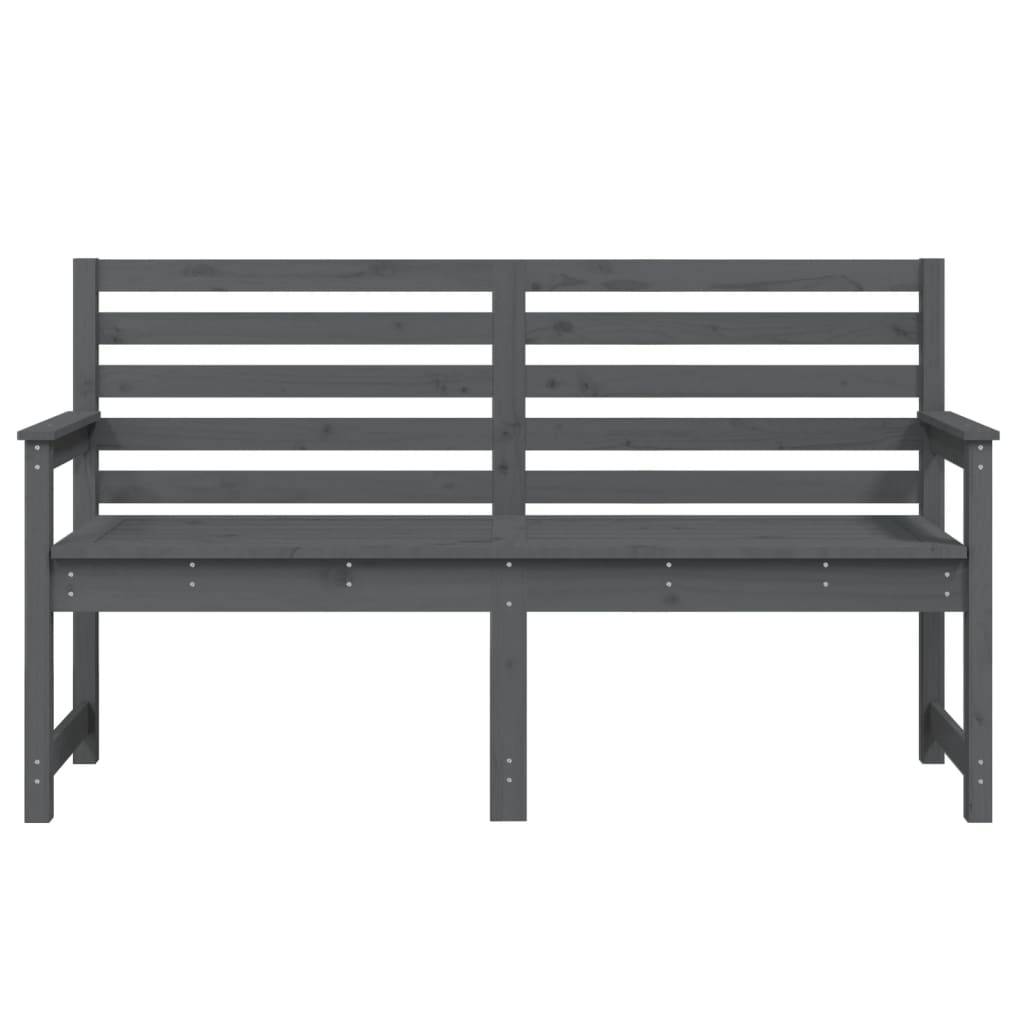 Maison Chic - Banc de jardin - Banc d'extérieur - Banquette gris 159,5x48x91,5 cm bois massif de pin - Imagen 4