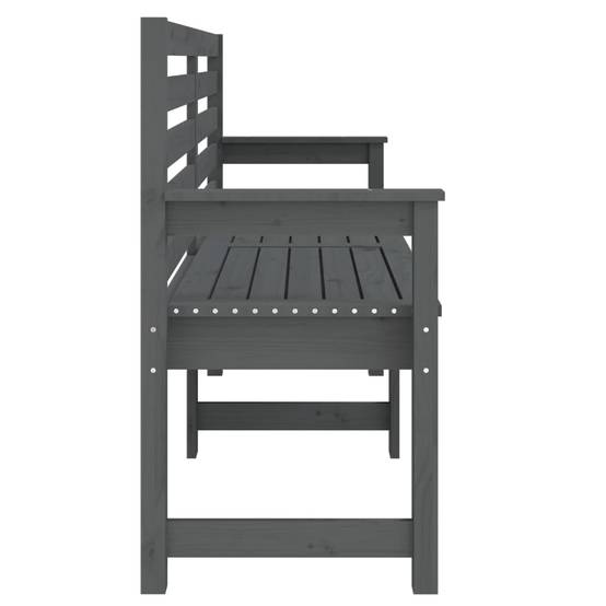Maison Chic - Banc de jardin - Banc d'extérieur - Banquette gris 159,5x48x91,5 cm bois massif de pin - Imagen 5