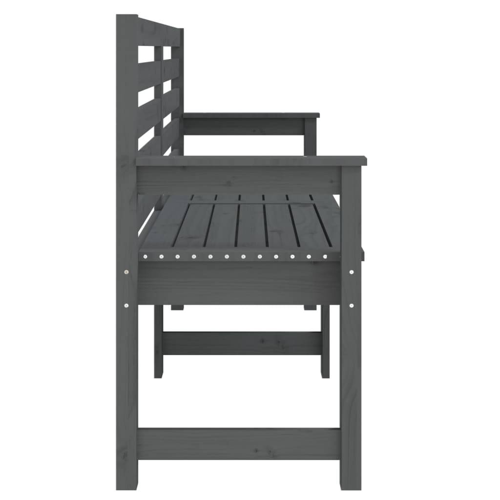 Maison Chic - Banc de jardin - Banc d'extérieur - Banquette gris 159,5x48x91,5 cm bois massif de pin - Imagen 5