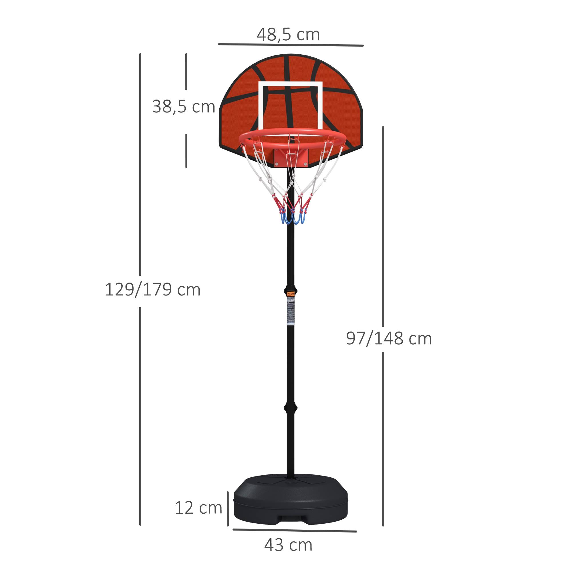 Panier de basket et cible de fléchettes 2-en-1 réglable pour intérieur/extérieur – ComfortXL Outdoor Living - Image 3