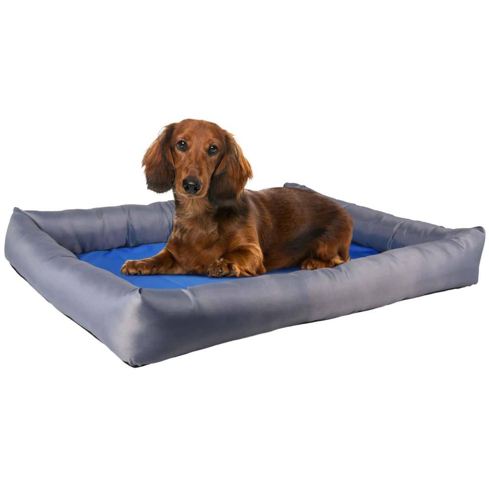 Coussin rafraîchissant FRESK taille M 60 x 50 x 8.5 cm bleu/gris pour chien - Image 4