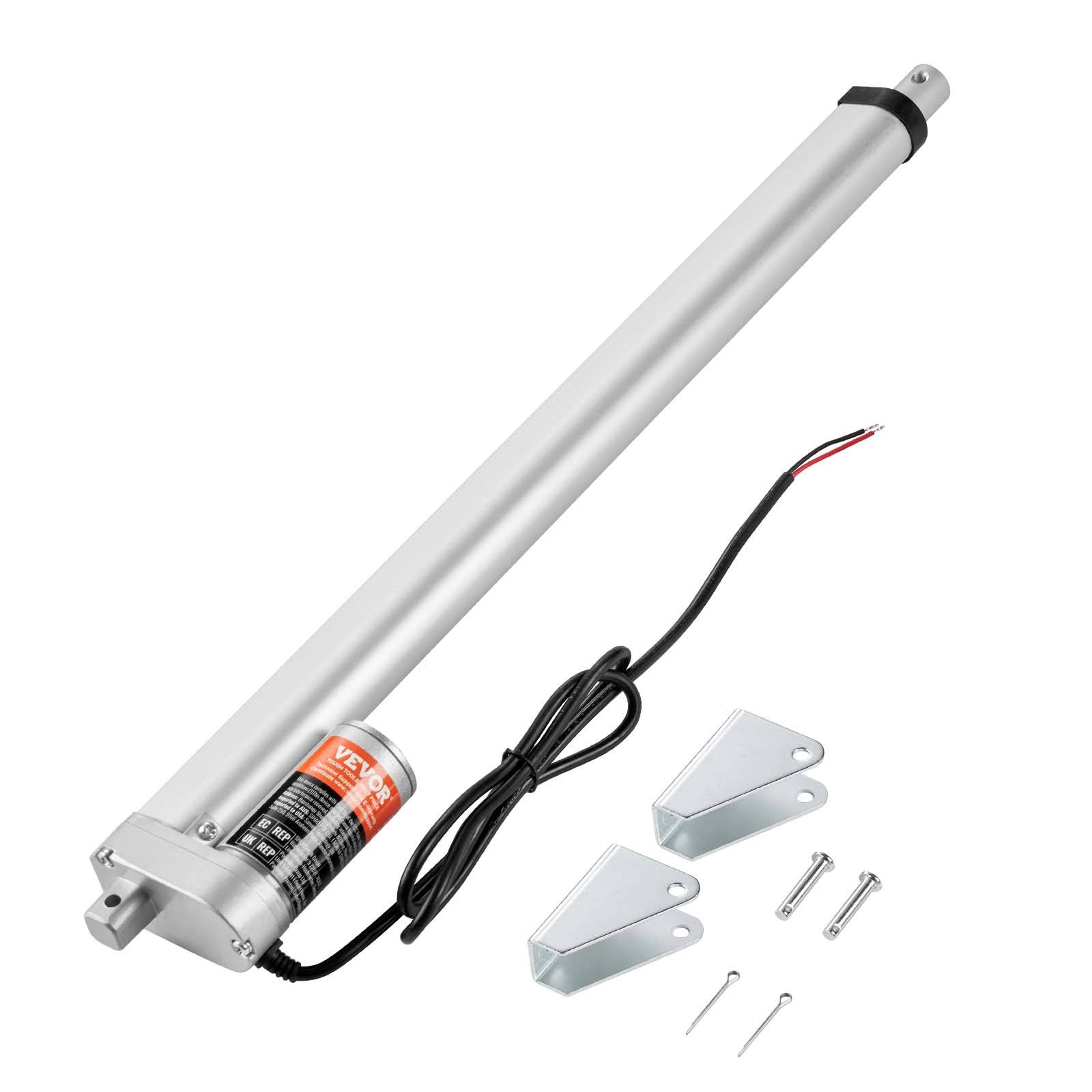 Vevor - VEVOR Actionneur linéaire 12V 450mm 1500N 5mm/s, IP54, pour meubles, automatisation, équipements mécaniques. - Image 1